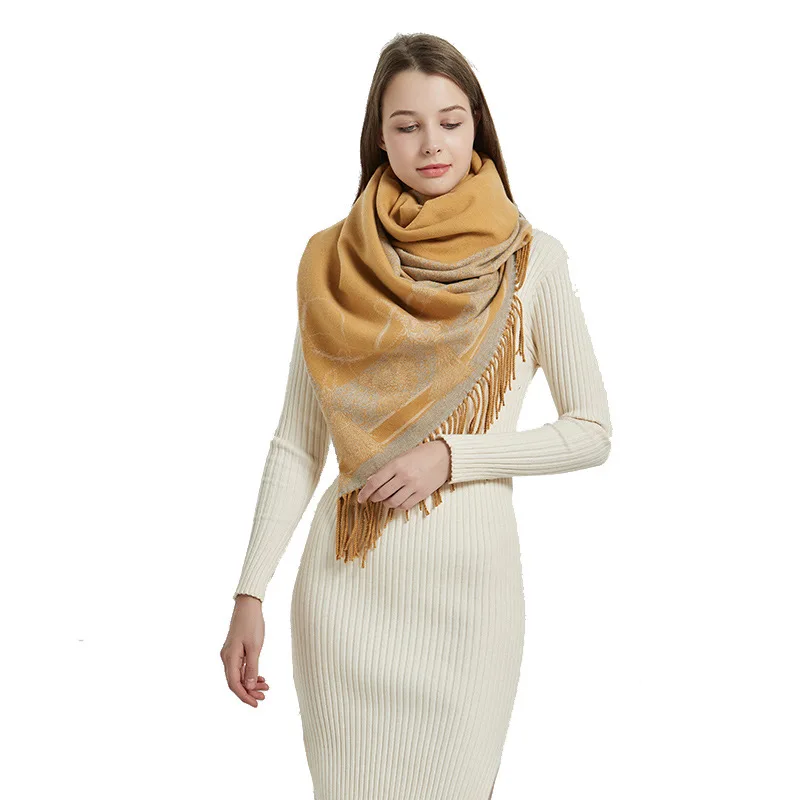 New cashmere like shawl women's thickened warm wool like scarf dual purpose letter B tassel in autumn and winter 2019
New cashmere like shawl women's thickened warm wool like scarf dual purpose letter B tassel in autumn and winter 2019