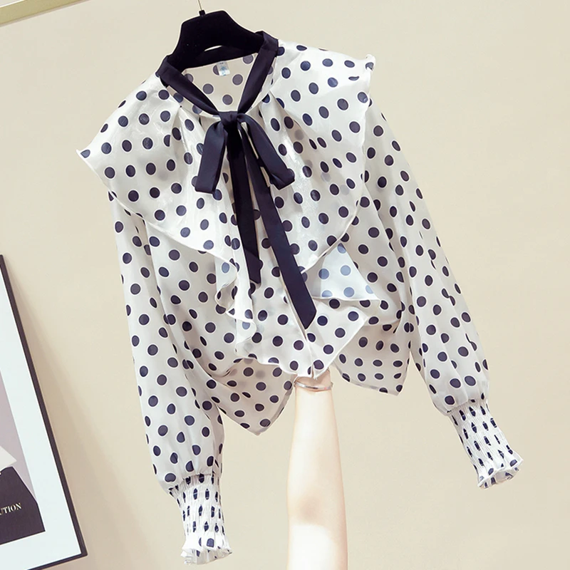 2022 Women's Spring Autumn Blouse Korean Commuter Bow Tie Ruffled Top New Loose Casual Long-sleeved Female Blouses HH425
2022 Women's Spring Autumn Blouse Korean Commuter Bow Tie Ruffled Top New Loose Casual Long-sleeved Female Blouses HH425