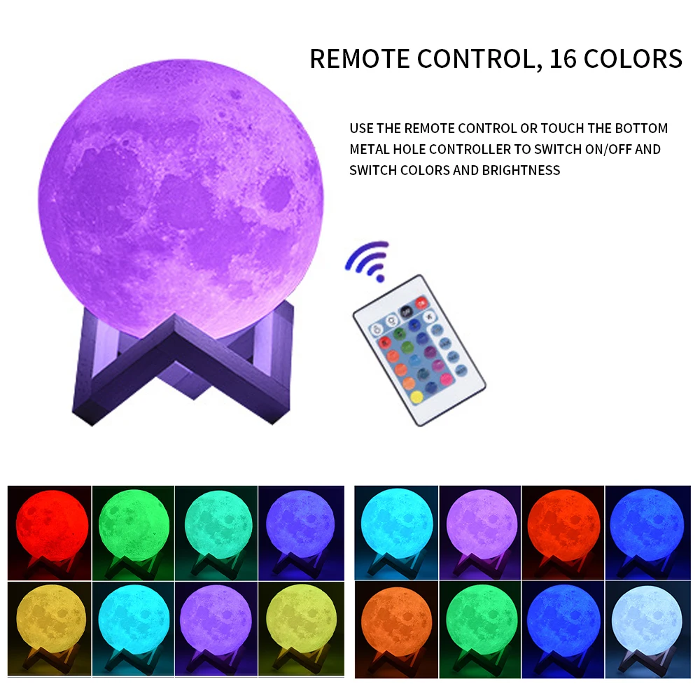DC5V 24Key Remote Control 16-Color Moon Shape Led Night Light USB Power Brightness Of The Light For Home Bedroom Reading Decor
DC5V 24Key Remote Control 16-Color Moon Shape Led Night Light USB Power Brightness Of The Light For Home Bedroom Reading Decor