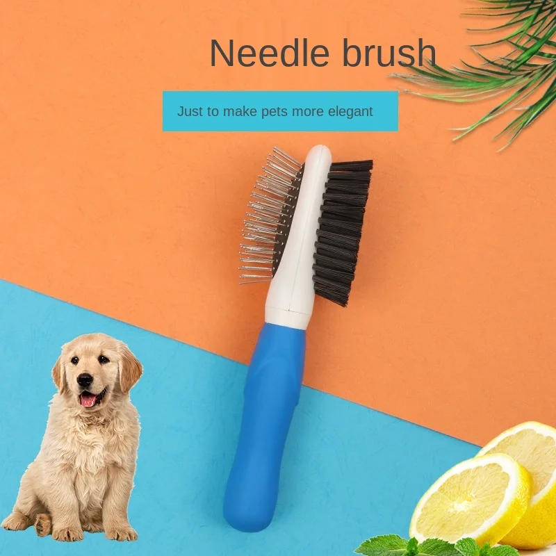 Pet hair remover Cat brush Comb Dog brush Pet grooming Pet grooming double-sided steel needle comb bristle comb opener
Pet hair remover Cat brush Comb Dog brush Pet grooming Pet grooming double-sided steel needle comb bristle comb opener