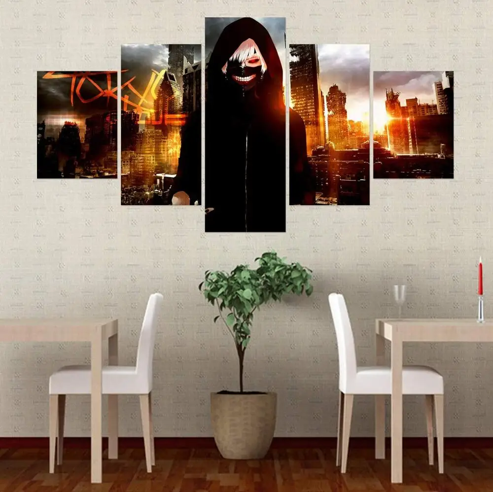 5 Piece Wall Art Canvas Paintings Anime Comics Poster Tokyo Ghoul Boys Figure Pictures Modern Living Decoration Prints Bedroom
5 Piece Wall Art Canvas Paintings Anime Comics Poster Tokyo Ghoul Boys Figure Pictures Modern Living Decoration Prints Bedroom