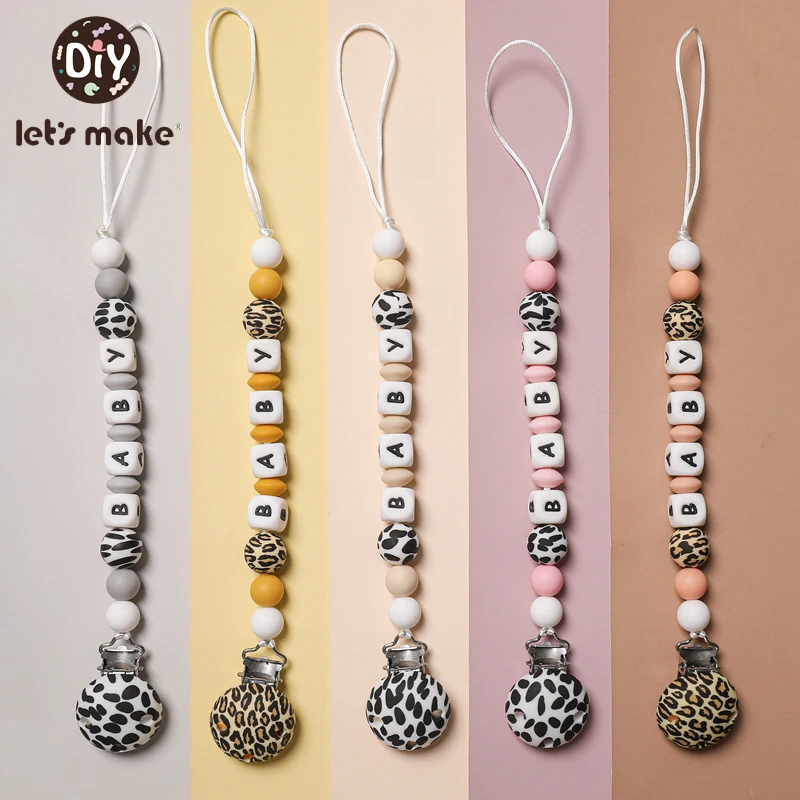Let's Make Leopard Print Pacifier Chain Silicone Pacifier Clip Personalized Baby Round Teether Metal DIY Food Grade Baby Care
Let's Make Leopard Print Pacifier Chain Silicone Pacifier Clip Personalized Baby Round Teether Metal DIY Food Grade Baby Care