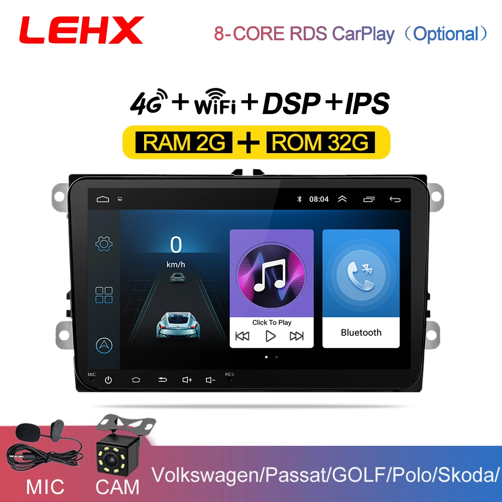 Автомагнитола LEHX, с 9 "экраном, Android 9,0, GPS, USB, для VW Skoda Octavia, golf 5, 6, touran, passat B6, jetta, polo, tiguan
Автомагнитола LEHX, с 9 "экраном, Android 9,0, GPS, USB, для VW Skoda Octavia, golf 5, 6, touran, passat B6, jetta, polo, tiguan
