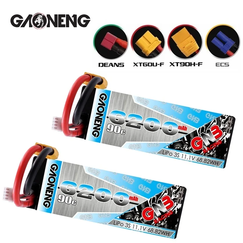 1-2PCS GAONENG GNB 11.1v 6200mAh 90C/180C LiPo Battery For RC Car Racing Spare Parts With Shell Upgrade LiHV 3S Battery
1-2PCS GAONENG GNB 11.1v 6200mAh 90C/180C LiPo Battery For RC Car Racing Spare Parts With Shell Upgrade LiHV 3S Battery