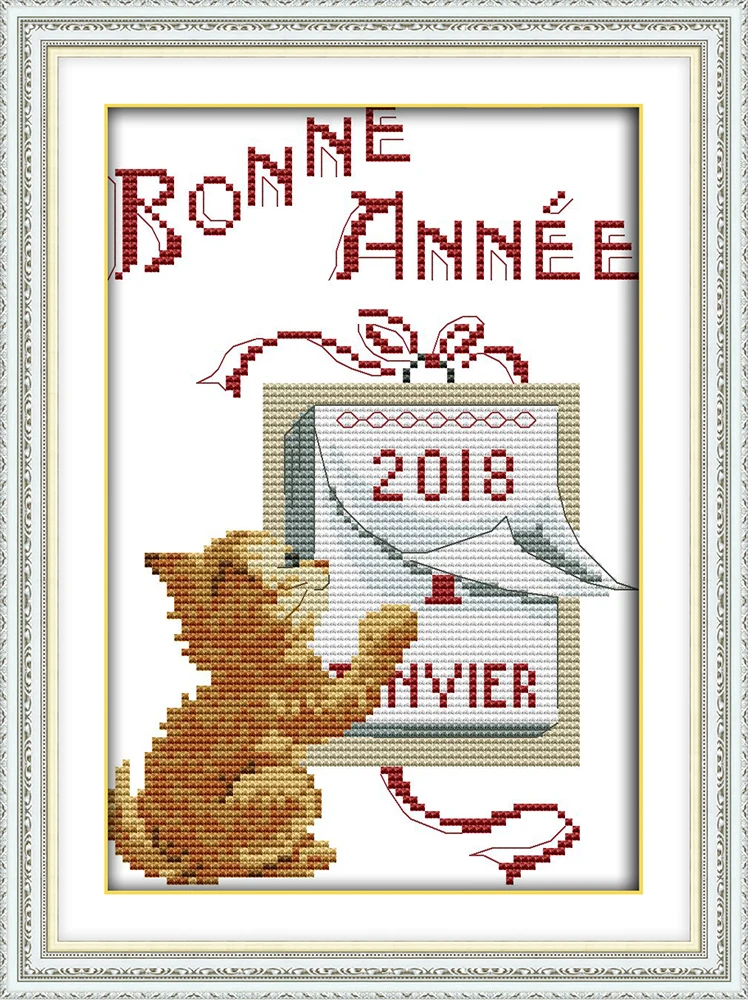 Greet the New Year cross stitch kit aida 14ct 11ct count printed canvas stitches embroidery DIY handmade needlework
Greet the New Year cross stitch kit aida 14ct 11ct count printed canvas stitches embroidery DIY handmade needlework