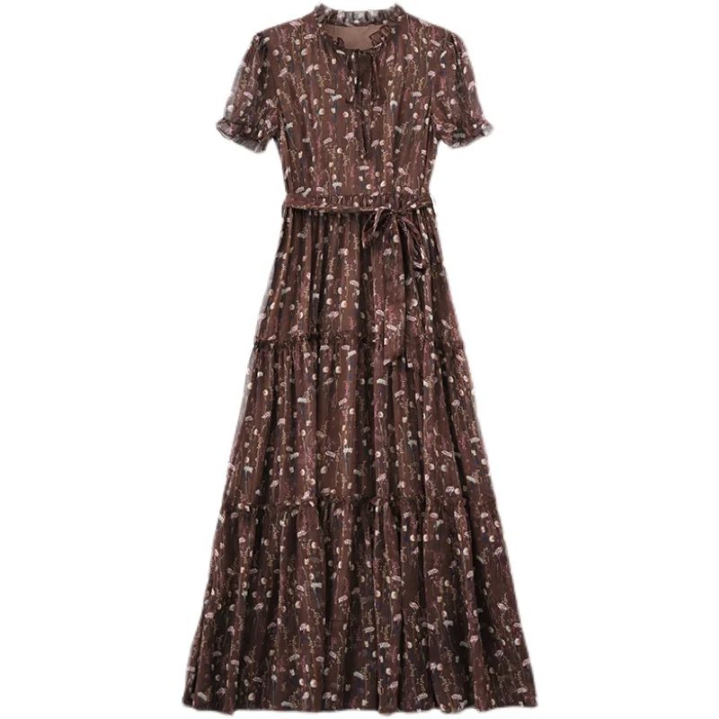 COIGARSAM 3XL Plus Size Fashion Floral Print Women dress New Summer Chiffon Short Sleeve Dresses Black Navy Khaki 2883
COIGARSAM 3XL Plus Size Fashion Floral Print Women dress New Summer Chiffon Short Sleeve Dresses Black Navy Khaki 2883