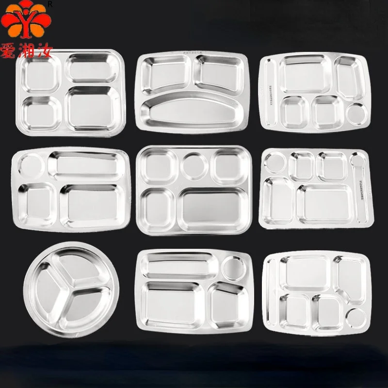 Aixiangru 304 Stainless Steel Fast Food Plate Thickened Divider Plate Children Kindergarten Students Adult Canteen Plate Table
Aixiangru 304 Stainless Steel Fast Food Plate Thickened Divider Plate Children Kindergarten Students Adult Canteen Plate Table
