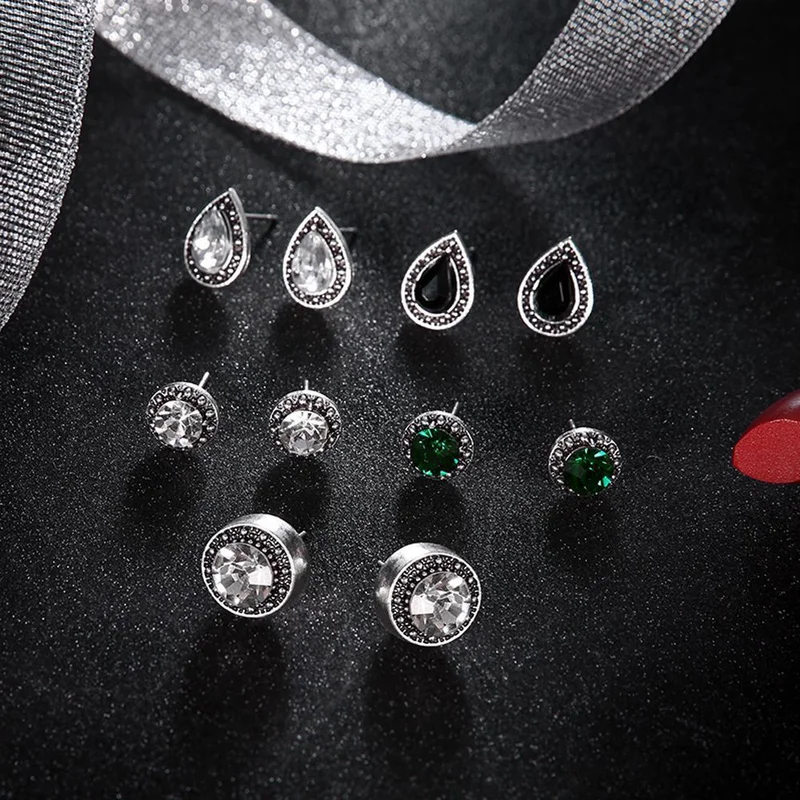 5 Pairs Gothic Water Drop Stud Earrings Set For Women Girls Green Black Crystal Gemstones Ear Studs Fashion Jewelry Gifts
5 Pairs Gothic Water Drop Stud Earrings Set For Women Girls Green Black Crystal Gemstones Ear Studs Fashion Jewelry Gifts