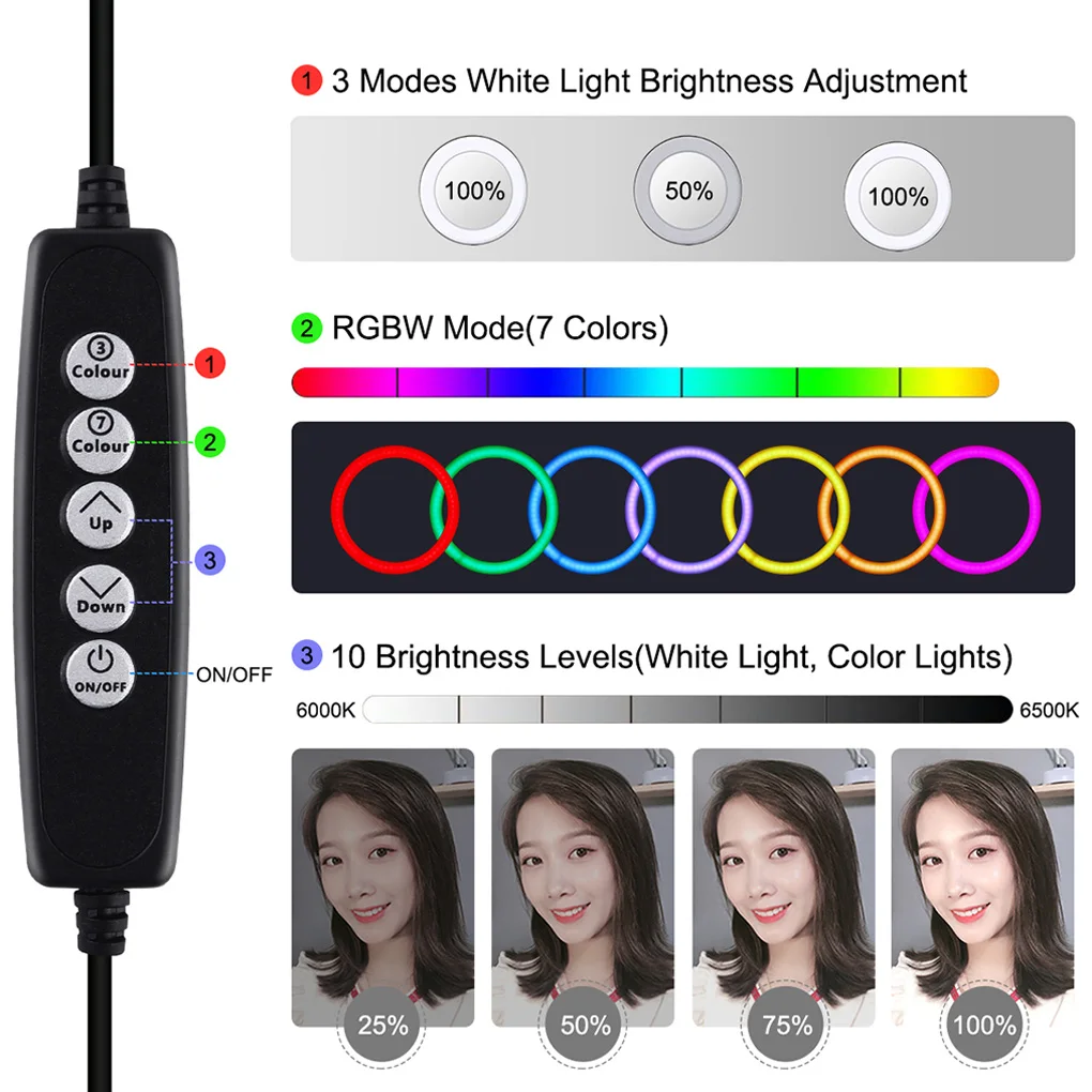 New 4.7 Inch RGBW LED Ring Light Portable Indoor Outdoor Phone Camera Photography Dimmable Ring Light
New 4.7 Inch RGBW LED Ring Light Portable Indoor Outdoor Phone Camera Photography Dimmable Ring Light