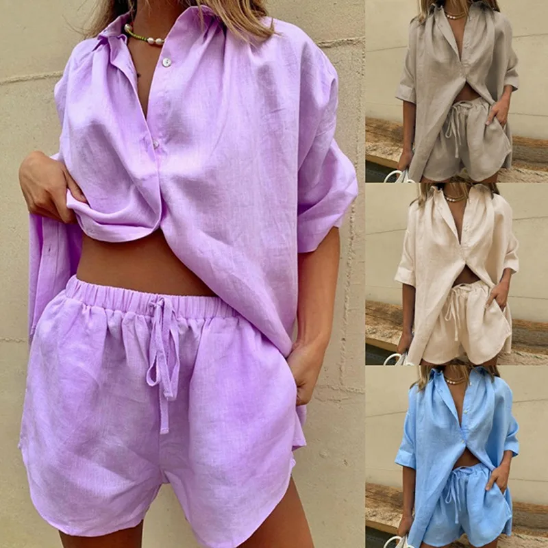 Casual Womem Yellow Lounge Wear Summer Tracksuit Shorts Set Long Sleeve Shirt Tops And Mini Shorts Suit 2022 New Two Piece Set
Casual Womem Yellow Lounge Wear Summer Tracksuit Shorts Set Long Sleeve Shirt Tops And Mini Shorts Suit 2022 New Two Piece Set