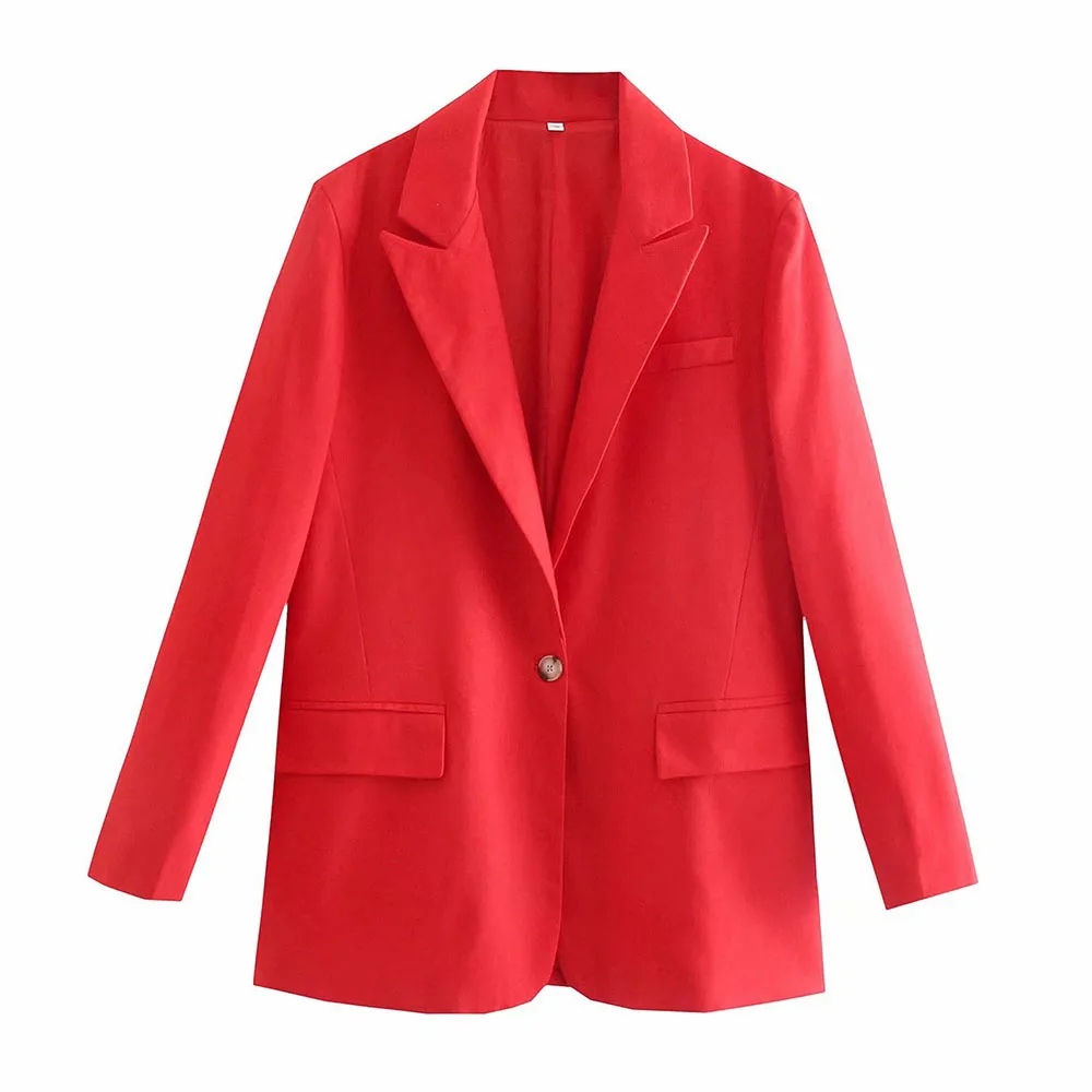 ZA solid color blazer top 2021 spring and autumn new women's loose long-sleeved straight drape suit jacket
ZA solid color blazer top 2021 spring and autumn new women's loose long-sleeved straight drape suit jacket