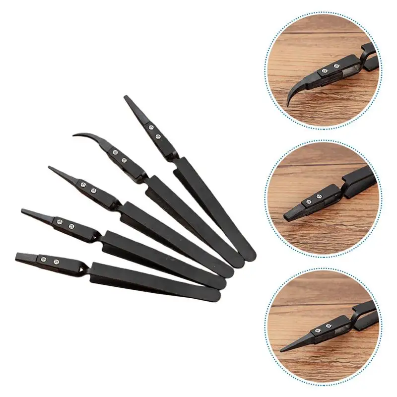 5pcs Ceramic Tweezers Practical Precision Reverse Ceramic Tweezers Safety Heat Resistant Tweezers Insulated Precision Tweezers
5pcs Ceramic Tweezers Practical Precision Reverse Ceramic Tweezers Safety Heat Resistant Tweezers Insulated Precision Tweezers