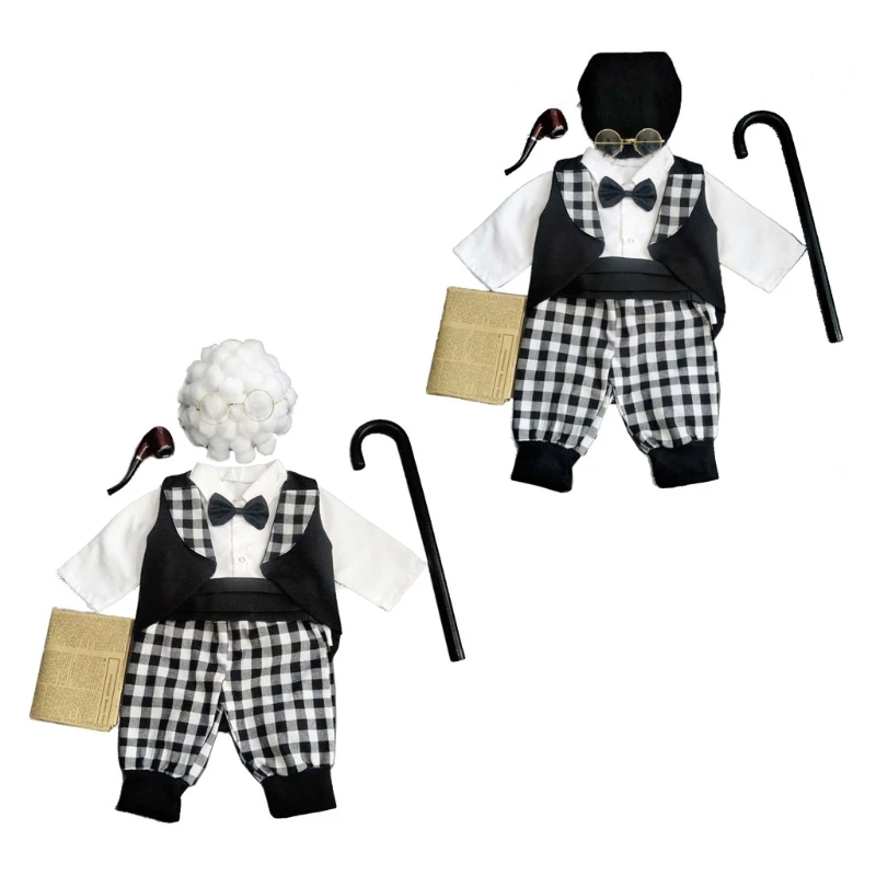 Newborn Photography Props Costume Infant Baby Boys Cosplay Grandpa Hat Clothes Photo Shooting Outfits Baby Foto Gift
Newborn Photography Props Costume Infant Baby Boys Cosplay Grandpa Hat Clothes Photo Shooting Outfits Baby Foto Gift