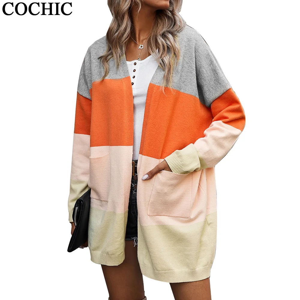 Трикотажный длинный кардиган контрастных цветов в трех полоску, Женский Повседневный длинный свитер для девочек на осень и весну, пальто дл...
Трикотажный длинный кардиган контрастных цветов в трех полоску, Женский Повседневный длинный свитер для девочек на осень и весну, пальто дл...