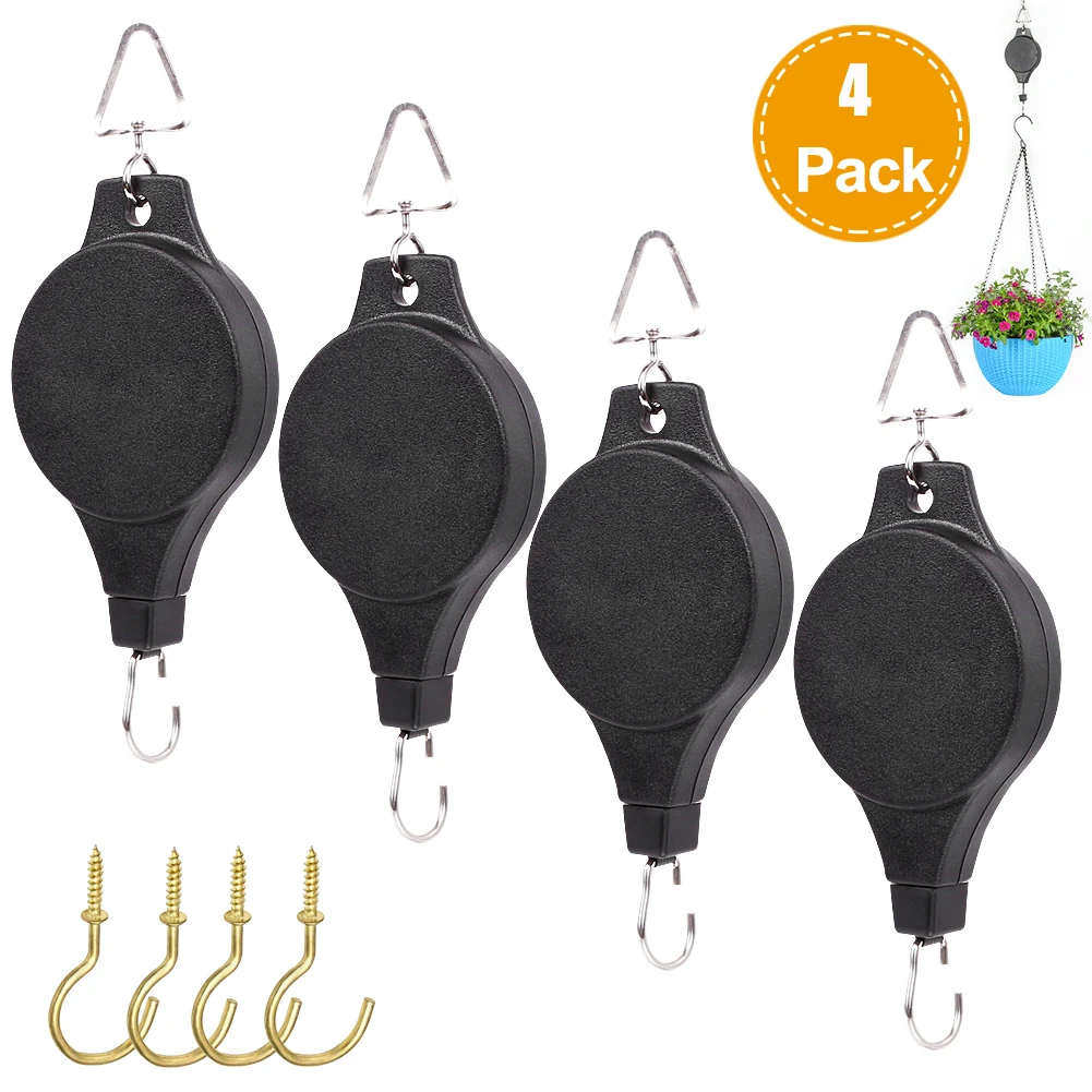 4pcs 20-90cm Retractable Hanging Basket Plant Pulley Pull Down Hanger for Basin Flower Potted Hook Garden Baskets Hanging
4pcs 20-90cm Retractable Hanging Basket Plant Pulley Pull Down Hanger for Basin Flower Potted Hook Garden Baskets Hanging