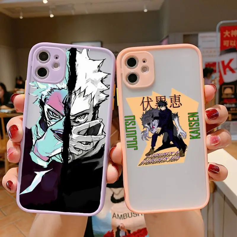 Jujutsu Kaisen Gojo Satoru Phone Case For iPhone 13 12 11 Mini Pro XR XS Max 7 8 Plus X Matte transparent Pink Back Cover
Jujutsu Kaisen Gojo Satoru Phone Case For iPhone 13 12 11 Mini Pro XR XS Max 7 8 Plus X Matte transparent Pink Back Cover