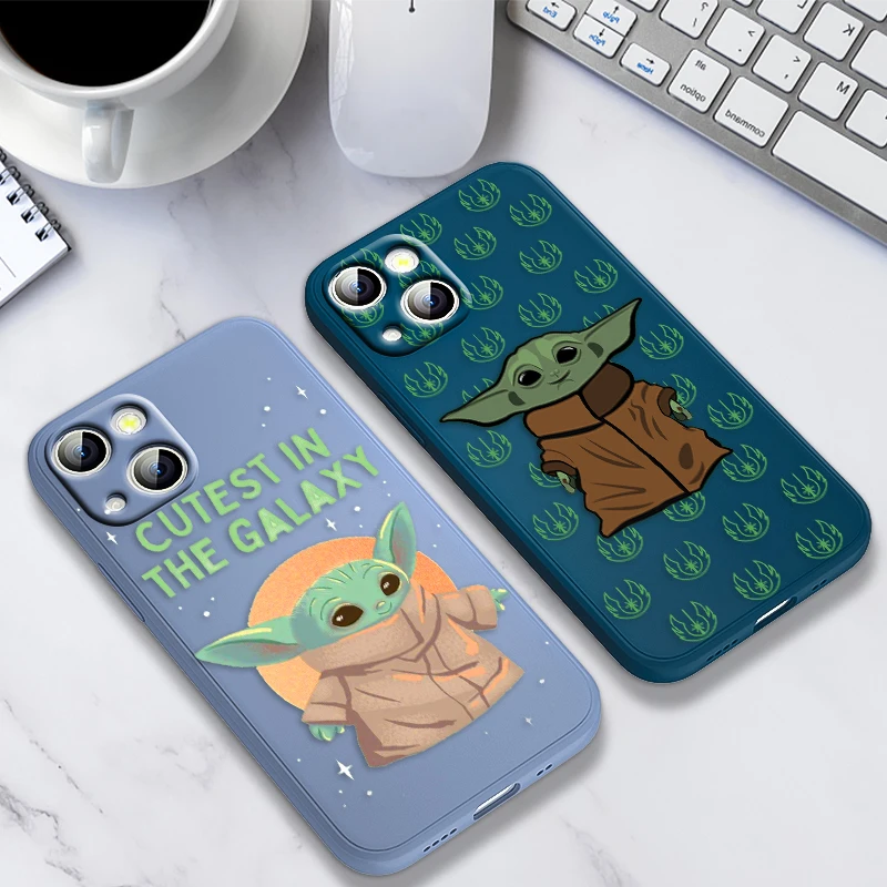 Star Wars Baby Yoda For Apple iPhone 13 12 Mini 11 Pro XS MAX XR X 8 7 6S SE Plus Liquid Silicone Soft Cover Phone Case | Мобильные