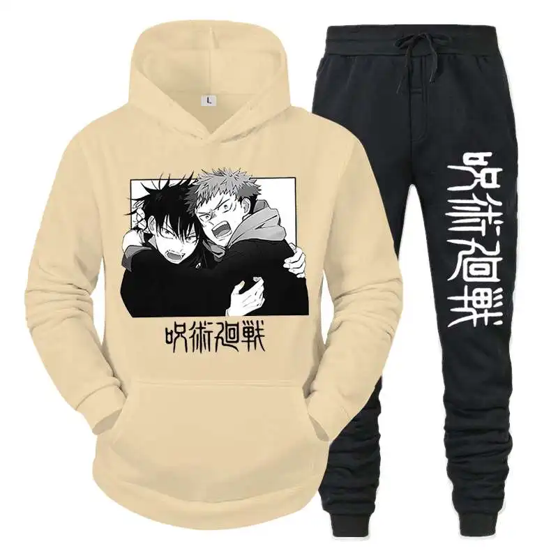 Harajuku Streetwear Tracksuit Hooded Jujutsu Kaisen Graphic Hoodies+Pants 2PC Set for Women Fashion New Womens Sportswear Suits
Harajuku Streetwear Tracksuit Hooded Jujutsu Kaisen Graphic Hoodies+Pants 2PC Set for Women Fashion New Womens Sportswear Suits