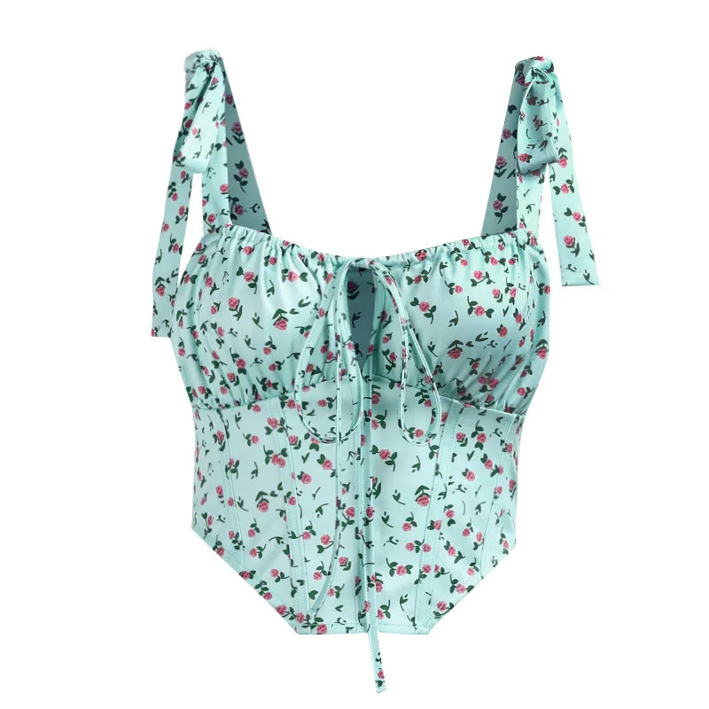 Floral Print 2021 Summer Tube Corset Crop Top Casual Women Bandage Holiday Beach Sleeveless Sexy Tank Tops Party
Floral Print 2021 Summer Tube Corset Crop Top Casual Women Bandage Holiday Beach Sleeveless Sexy Tank Tops Party