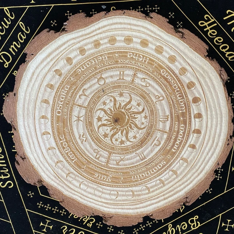 22-25cm Log Carved Astrolabe DIY Carving Board Energy Disk Crystal Altar Decoration Wooden Witch Divination Props
22-25cm Log Carved Astrolabe DIY Carving Board Energy Disk Crystal Altar Decoration Wooden Witch Divination Props
