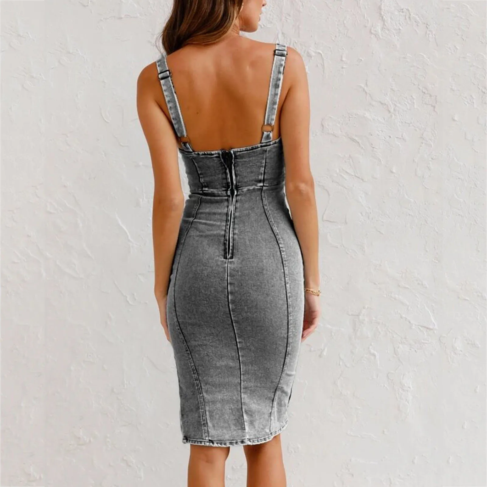 Side Split Denim Dress Women Sexy Sleeveless Solid Knitted Ankle-Length Party Dress Slim Bodycon Off Shoulder Dress
Side Split Denim Dress Women Sexy Sleeveless Solid Knitted Ankle-Length Party Dress Slim Bodycon Off Shoulder Dress