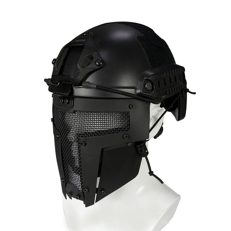 Plein visage militaire casque tactique unisexe en Nylon en plastique en acier maille Sports de plein air Protection contre les c
Plein visage militaire casque tactique unisexe en Nylon en plastique en acier maille Sports de plein air Protection contre les c