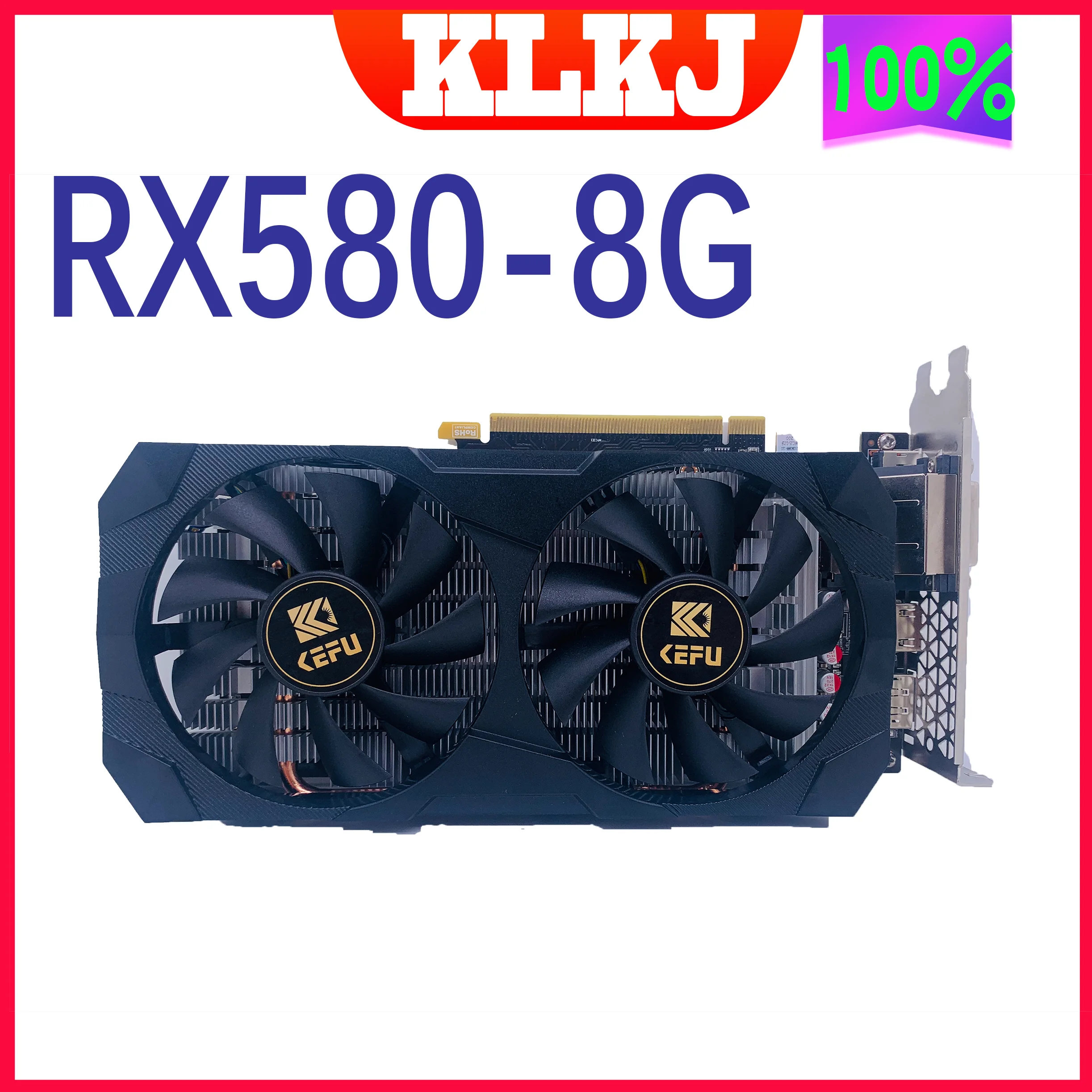Новая графическая карта RX 580 8 Гб AMD Radeon 256Bit 2048SP GDDR5 подходит для настольных