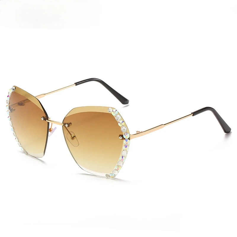 New Rimless Diamond Sunglasses Women Shiny Gold Sun Glasses Female Personality UV400 2021 Brand Design
New Rimless Diamond Sunglasses Women Shiny Gold Sun Glasses Female Personality UV400 2021 Brand Design