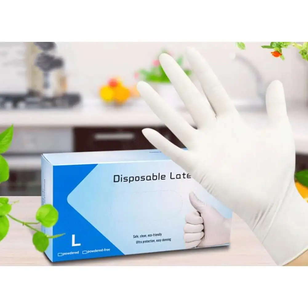 100pcs Disposable Latex Gloves White Non-Slip Acid and Alkali Laboratory Rubber Latex Gloves Household Cleaning Products
100pcs Disposable Latex Gloves White Non-Slip Acid and Alkali Laboratory Rubber Latex Gloves Household Cleaning Products