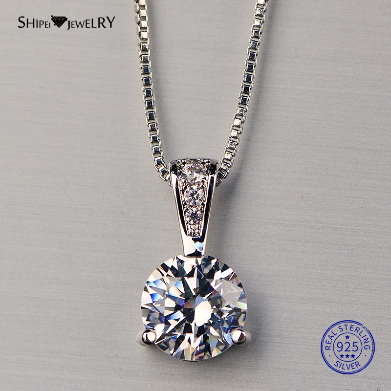 Shipei 100% 925 Sterling Silver White Gold Created Lab Moissanite Pendant Necklace for Women Girls Christmas Birthday Gift
Shipei 100% 925 Sterling Silver White Gold Created Lab Moissanite Pendant Necklace for Women Girls Christmas Birthday Gift