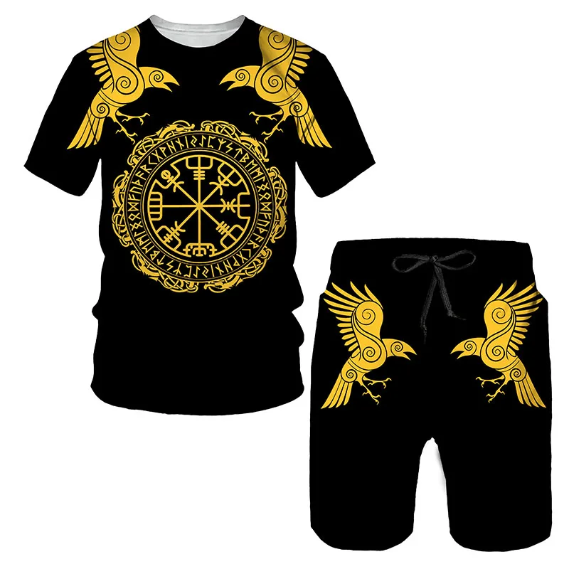 2021 Summer Viking 3D Printed Men's T-shirt Shorts Set Men's Sportswear Tracksuit O Neck Casual Short Sleeve Men's Clothing Suit 
2021 Summer Viking 3D Printed Men's T-shirt Shorts Set Men's Sportswear Tracksuit O Neck Casual Short Sleeve Men's Clothing Suit