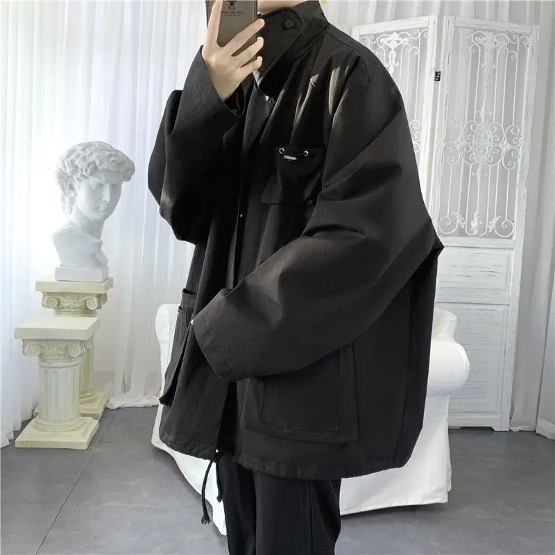 Luck A Autumn Tooling Jacket Men's Fashion Solid Color Casual Multi-pocket Jacket Streetwear Wild Loose Hip-hop Bomber Jacket
Luck A Autumn Tooling Jacket Men's Fashion Solid Color Casual Multi-pocket Jacket Streetwear Wild Loose Hip-hop Bomber Jacket