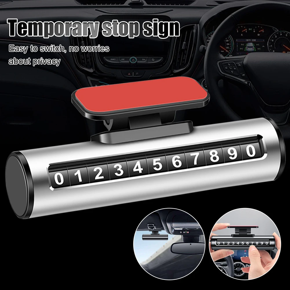 Temporary Parking Card Rotatable Phone Number Card Plate Alloy Hidden Switch Car Park Stop Number Self Adhesive Car Accessories
Temporary Parking Card Rotatable Phone Number Card Plate Alloy Hidden Switch Car Park Stop Number Self Adhesive Car Accessories