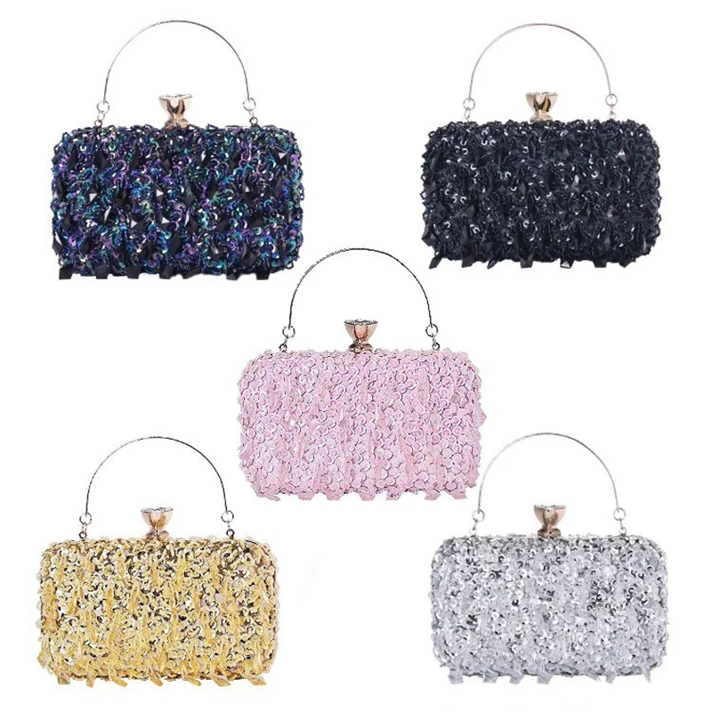 Bling Bling Fashion Beading Banquet Hangbag 2021 Summer New Arrival Female Formal Clutch Bags 
Bling Bling Fashion Beading Banquet Hangbag 2021 Summer New Arrival Female Formal Clutch Bags