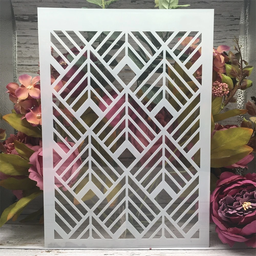 A4 29cm Square Line Texture DIY Layering Stencils Wall Painting Scrapbook Coloring Embossing Album Decorative Template
A4 29cm Square Line Texture DIY Layering Stencils Wall Painting Scrapbook Coloring Embossing Album Decorative Template
