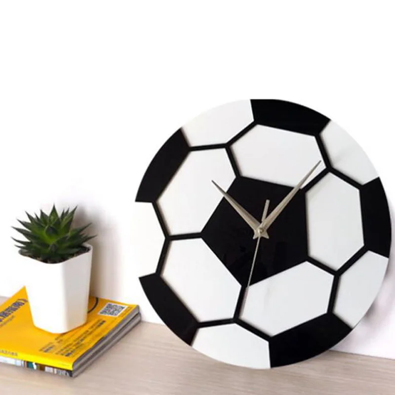 DIY Football Wall Clock Home Decorative Sport Style Wooden Wall Clock Living Room Bedroom Kids Room Acrylic 3D Football Clock 
DIY Football Wall Clock Home Decorative Sport Style Wooden Wall Clock Living Room Bedroom Kids Room Acrylic 3D Football Clock