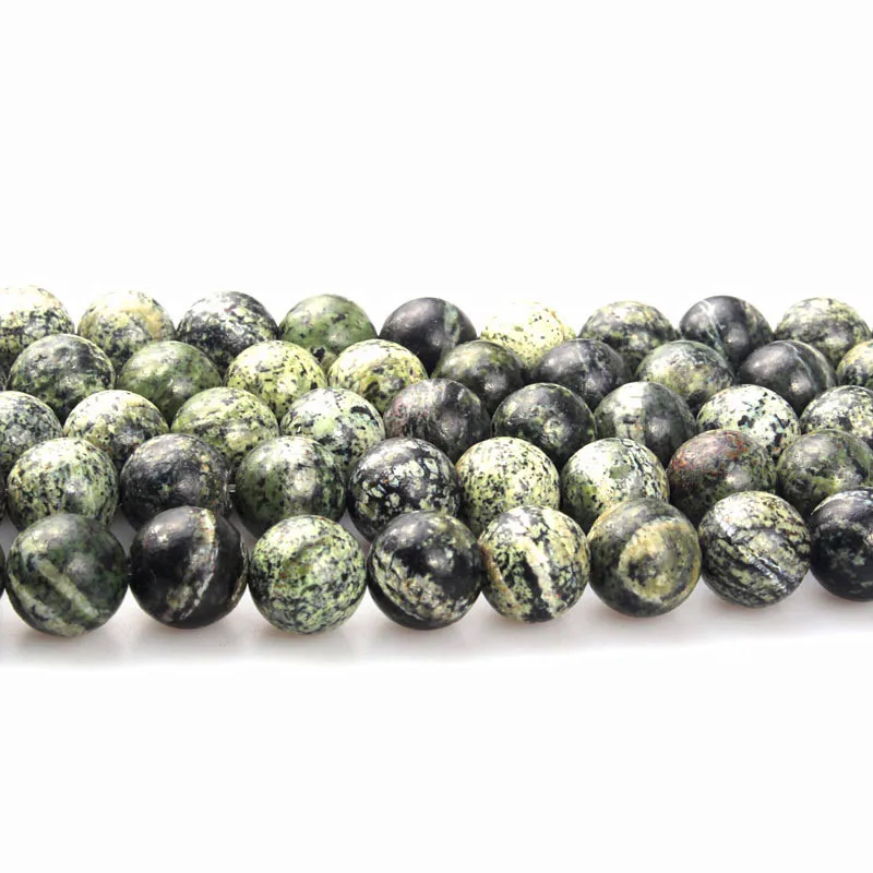Оптовая продажа бусины OMHXZJ из натурального камня 4 6 8 10 12 мм Зеленая Зебра