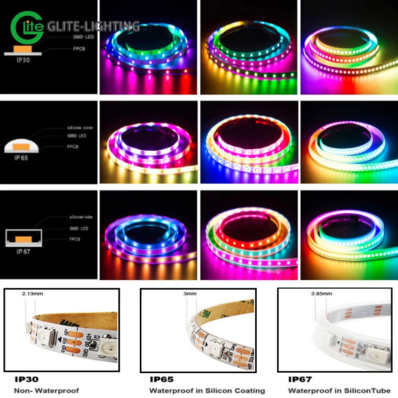 Pixels addressableWS2811 WS2815 WS2812B WS2813 LED light strip 5050 smart IP30/65/67 RGB full color30/60LEDs strip DC5/12V
Pixels addressableWS2811 WS2815 WS2812B WS2813 LED light strip 5050 smart IP30/65/67 RGB full color30/60LEDs strip DC5/12V