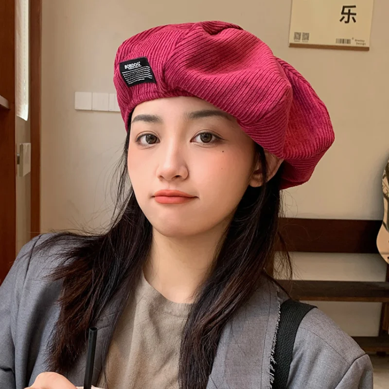Parent-child Spring Autumn Hats for Women Big Size Letter Patch Corduroy Beret Women Vintage Painter Flat Warm Cap Outdoor Hat
Parent-child Spring Autumn Hats for Women Big Size Letter Patch Corduroy Beret Women Vintage Painter Flat Warm Cap Outdoor Hat