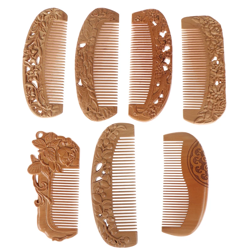 1PCS Natural Peach Wood Healthy No-static Massage Hair Wooden Comb Health Care New Design Comb 7Styles
1PCS Natural Peach Wood Healthy No-static Massage Hair Wooden Comb Health Care New Design Comb 7Styles