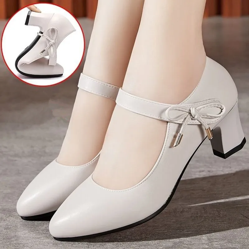 Solid Women Casual High Heels Black Ladies Office Shoes Female Pumps Pointed Toe Mid Heels 2021 Butterfly-knot Womans Dress Shoe
Solid Women Casual High Heels Black Ladies Office Shoes Female Pumps Pointed Toe Mid Heels 2021 Butterfly-knot Womans Dress Shoe