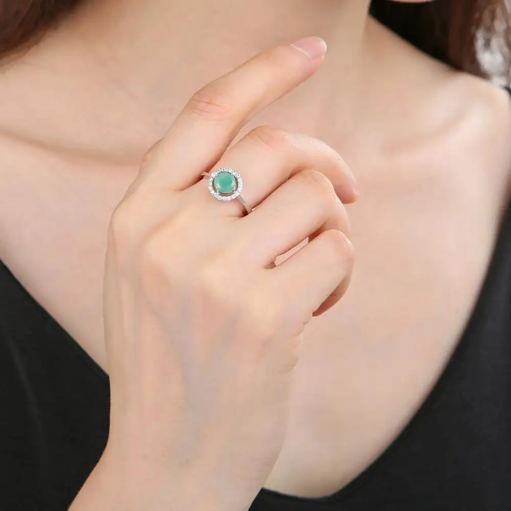 GEM'S BALLET 925 Sterling Silver Classic Ring For Women Natural Black Garnet Green Emerald Gemstone Rings Fine Jewelry
GEM'S BALLET 925 Sterling Silver Classic Ring For Women Natural Black Garnet Green Emerald Gemstone Rings Fine Jewelry