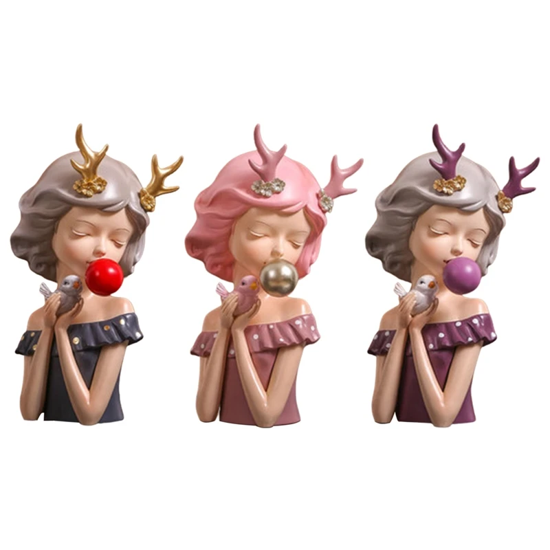 Home Decoration Sculpture Bubble Gum Girl Statue Fashion Resin Figurine Modern Chic Cabinet Decoration
Home Decoration Sculpture Bubble Gum Girl Statue Fashion Resin Figurine Modern Chic Cabinet Decoration