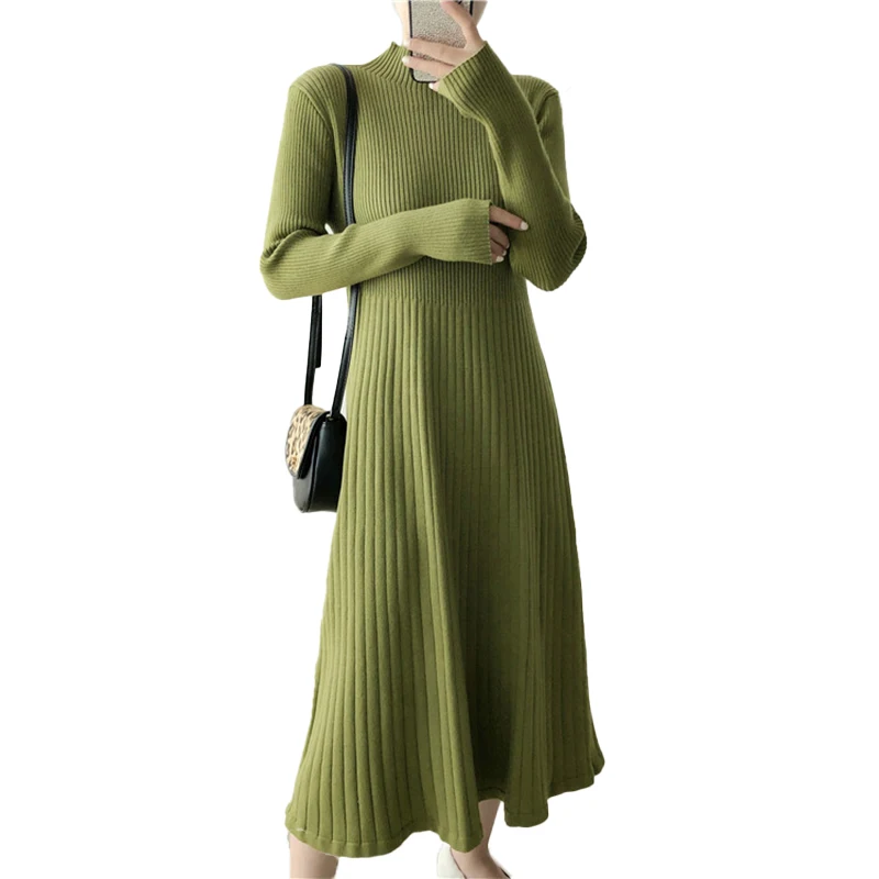 Womens Spring Dresses 2021 Long Sleeve Fashion Sexy Vintage Knit Sweater Dress Black Green Bodycon Female Office Clothes 2020
Womens Spring Dresses 2021 Long Sleeve Fashion Sexy Vintage Knit Sweater Dress Black Green Bodycon Female Office Clothes 2020