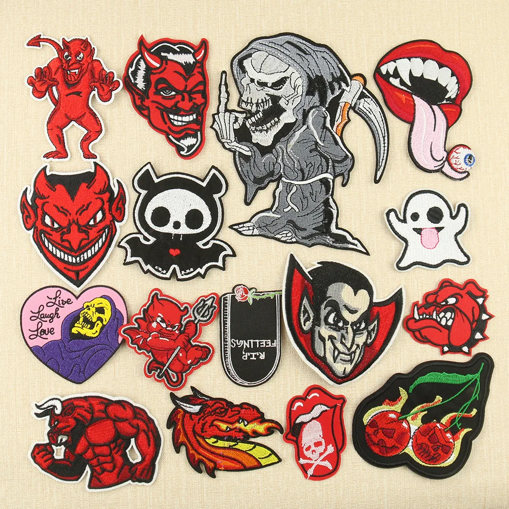 Punk Rock Grim Reaper Skull Ghost Vampire New Funny Sticker Clothing Apparel Garment Diy Embroidered Iron on Patch Applique
Punk Rock Grim Reaper Skull Ghost Vampire New Funny Sticker Clothing Apparel Garment Diy Embroidered Iron on Patch Applique