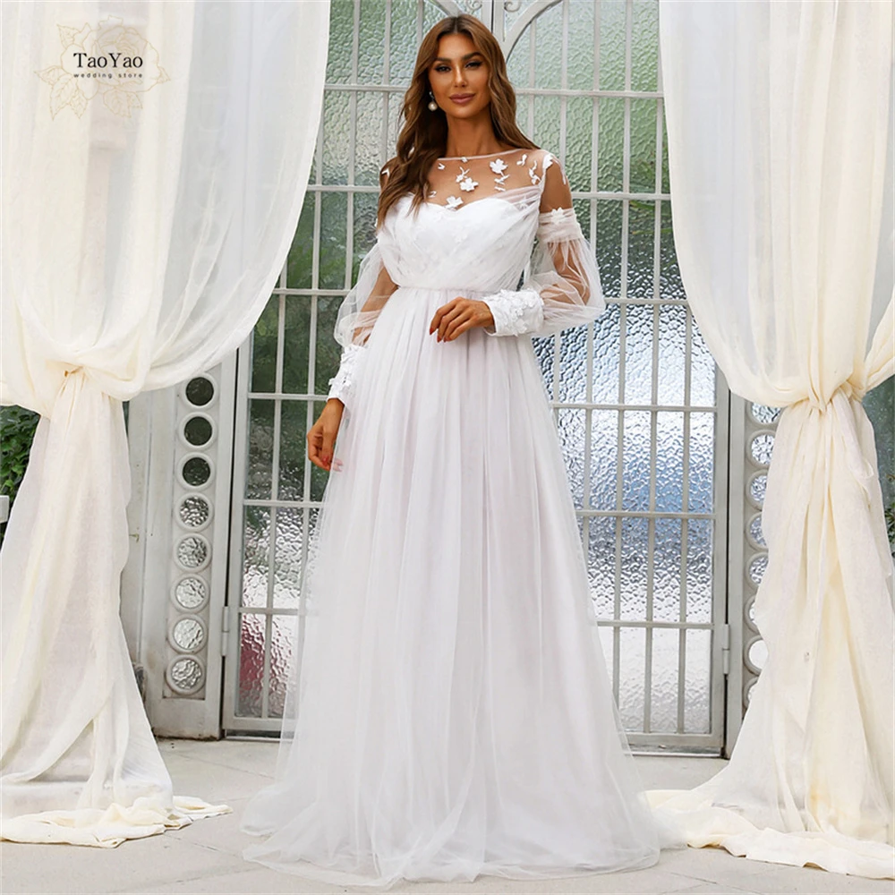 

A-line Evening Dress Long-sleeved Invisible Sweetheart Neckline Wedding Dress Bridesmaid Dress Ladies Dress Vestidos De Fiesta