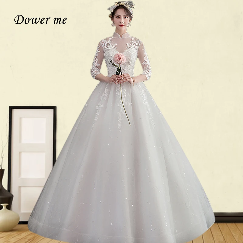 Свадебное платье с высоким воротником GR714, рукав три четверти, свадебные платья с вышивкой, кружевные свадебные платья с блестками, свадебно...
Свадебное платье с высоким воротником GR714, рукав три четверти, свадебные платья с вышивкой, кружевные свадебные платья с блестками, свадебно...