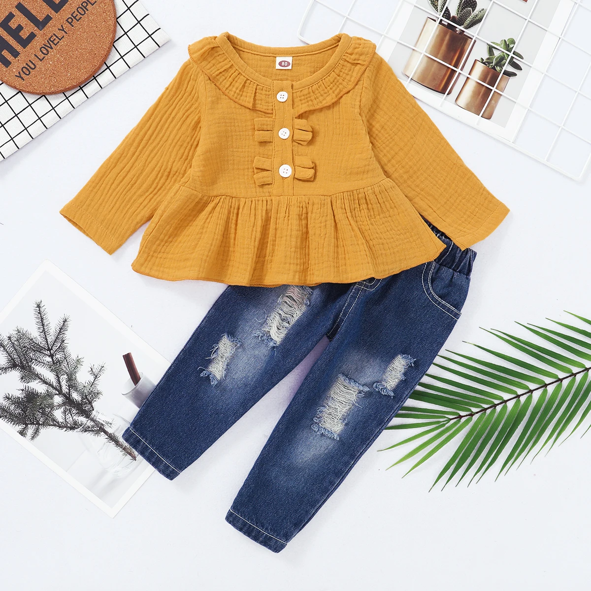 Toddler Girl Clothes Spring Baby Girl Long Sleeve Ruffled Top Ripped Jeans Pants Kids Girl Clothing Sets Baby Clothes Mikrdoo
Toddler Girl Clothes Spring Baby Girl Long Sleeve Ruffled Top Ripped Jeans Pants Kids Girl Clothing Sets Baby Clothes Mikrdoo