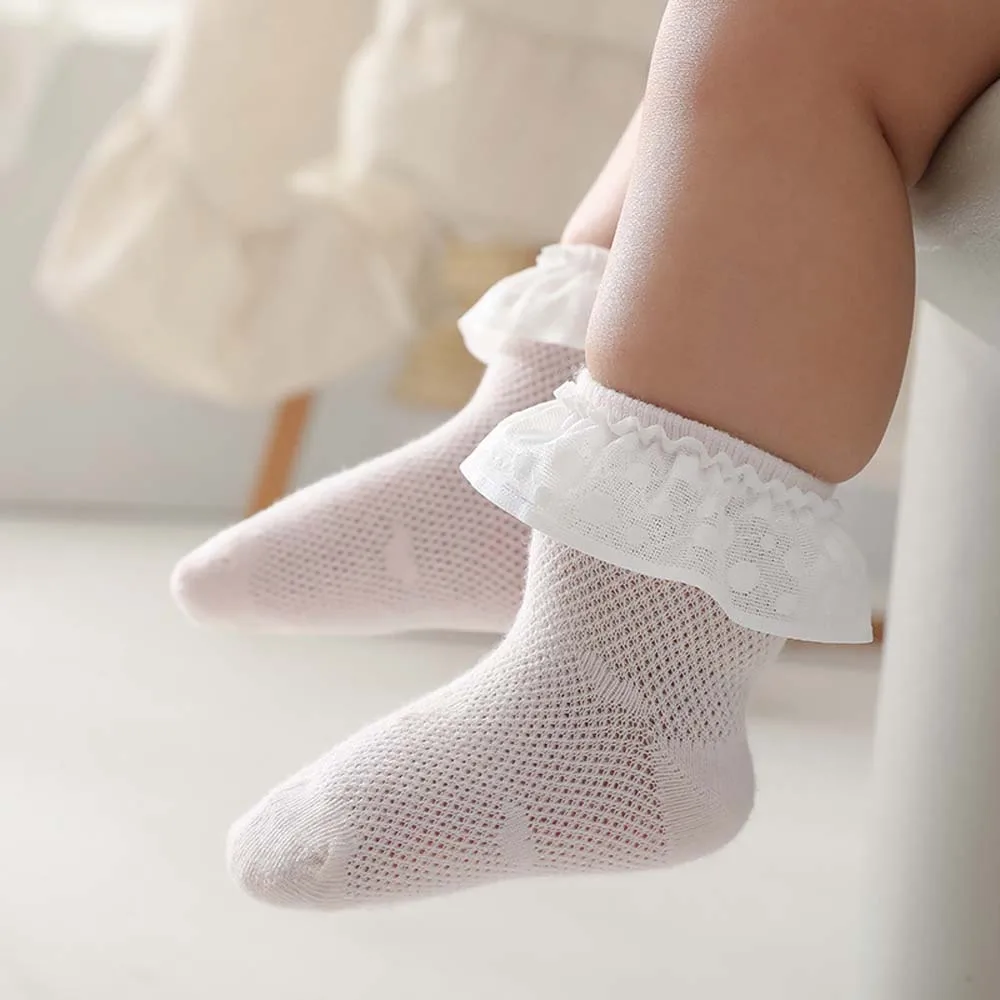 Lace Princess Baby Socks Newborn Soft Cotton Breathable Summer Mesh Baby Girl Toddler Socks Cute Baby Accessories 0-3Y
Lace Princess Baby Socks Newborn Soft Cotton Breathable Summer Mesh Baby Girl Toddler Socks Cute Baby Accessories 0-3Y