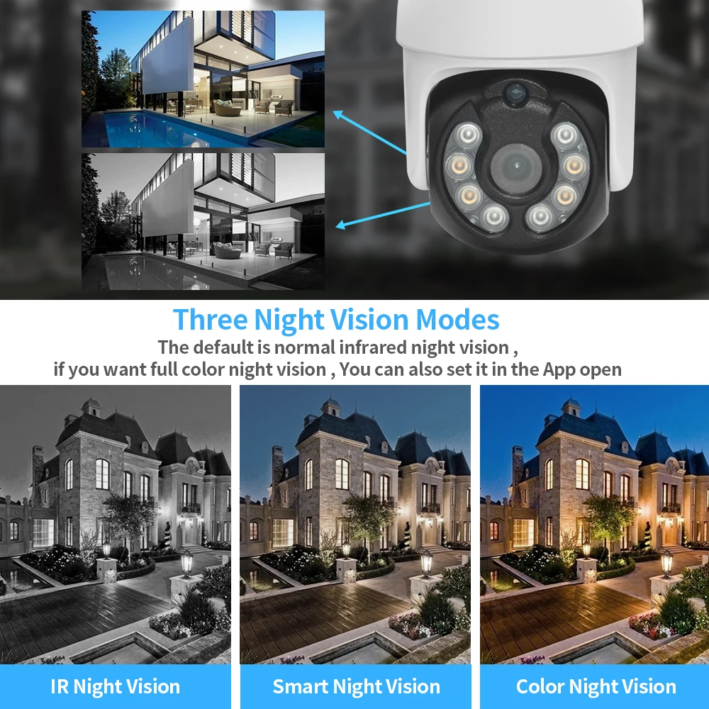 Tuya 3MP Security CCTV Camera P2P RTSP 4X Digital Zoom Wifi Camera 360 PTZ IP Camera AI auto Human Detection for Google/Alexa
Tuya 3MP Security CCTV Camera P2P RTSP 4X Digital Zoom Wifi Camera 360 PTZ IP Camera AI auto Human Detection for Google/Alexa